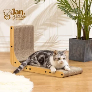 L-shaped Cat Scratcher, Cardboard Scratch Toy